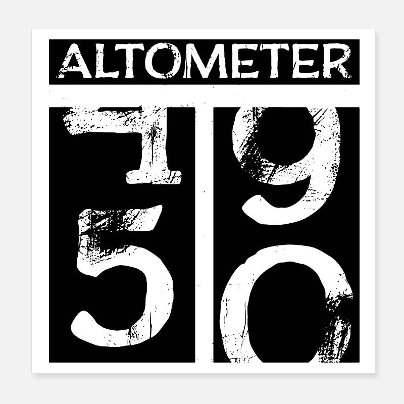Altomètre - 50 ans Poster 20 x 20 cm