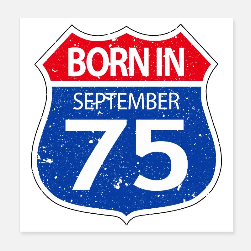 Born_in_September_75 Poster 8" x 8" (20x20 cm)