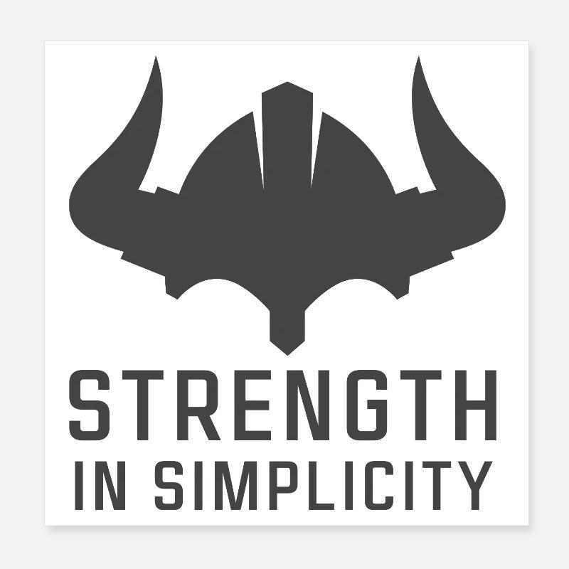 Conception de l’emblème du bouclier de puissance Poster 20 x 20 cm