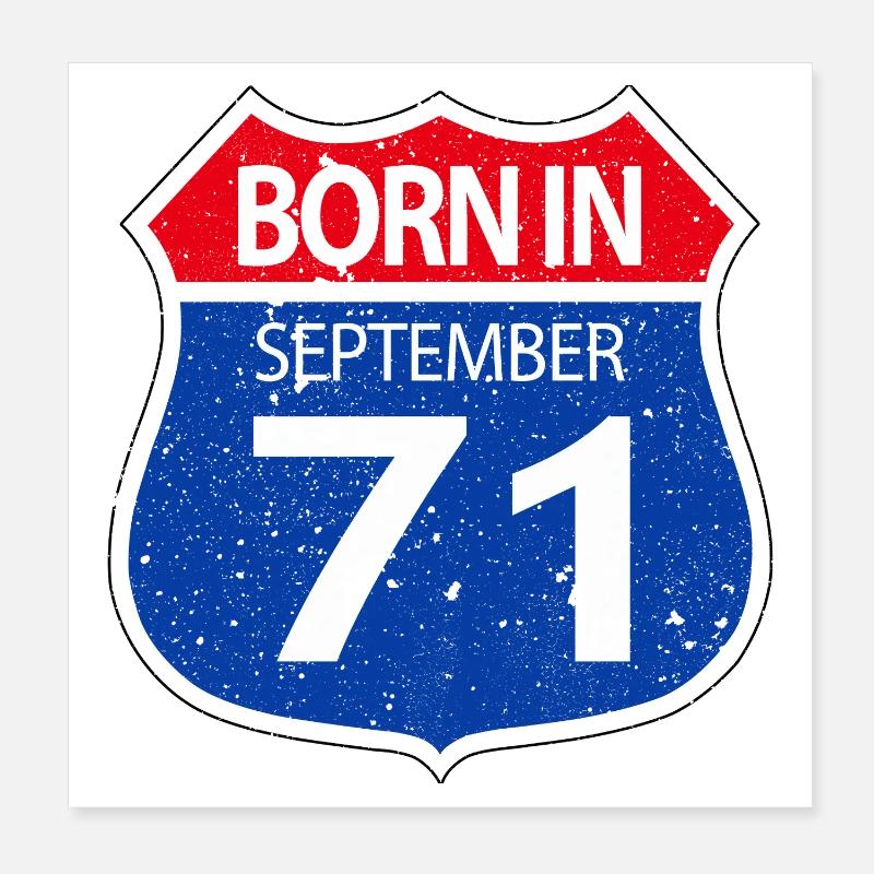 Born_in_September_71 Poster 8" x 8" (20x20 cm)