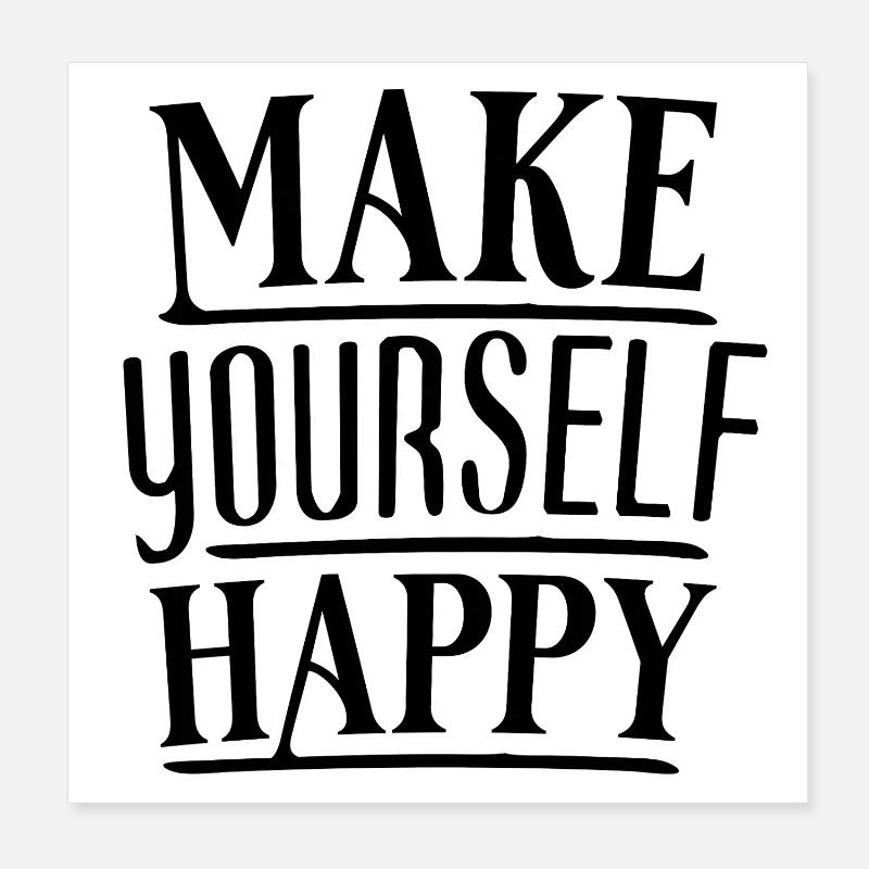 Rendez-vous heureux Découverte de soi et bonheur Poster 20 x 20 cm