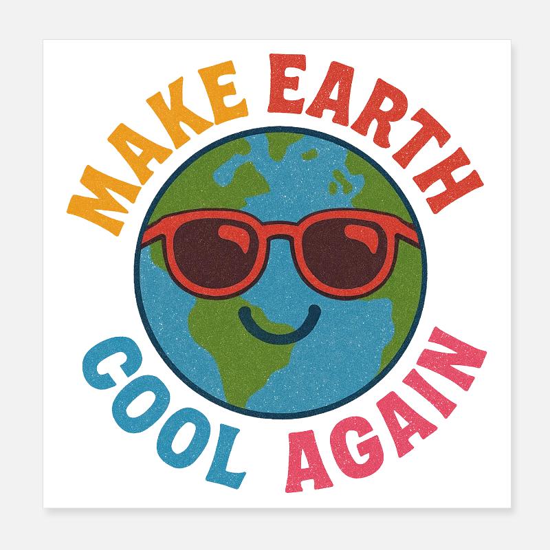 Make earth cool again Poster 8" x 8" (20x20 cm)