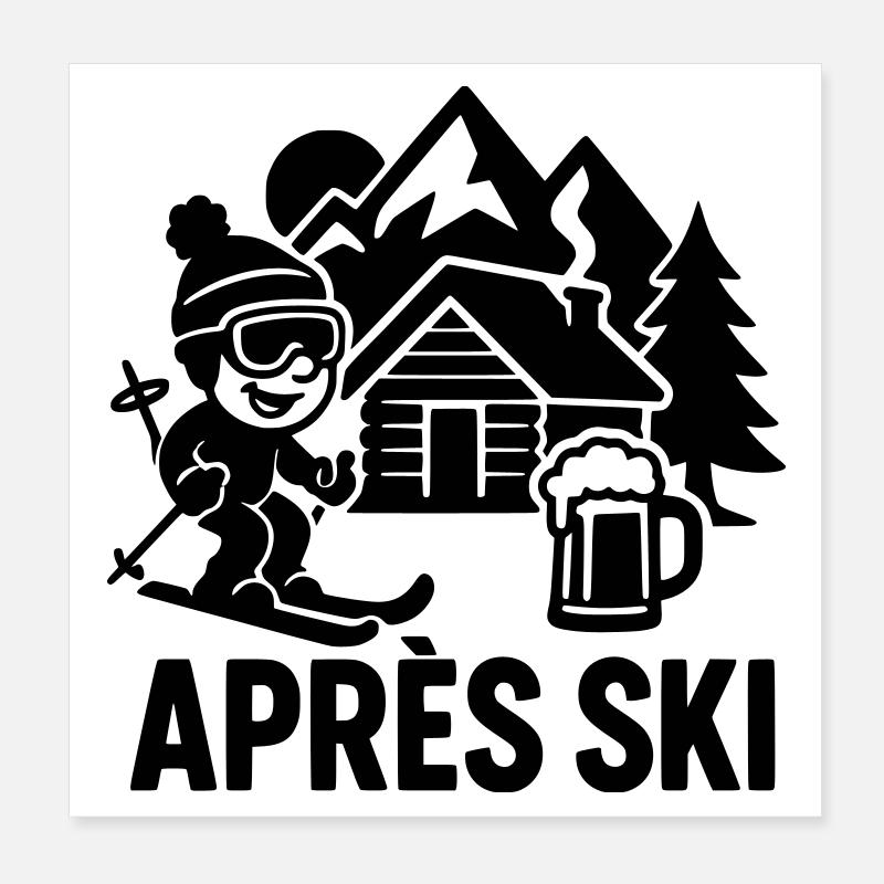 Tenue d’après-ski Poster 20 x 20 cm