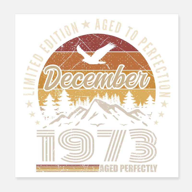 December 1973 Original Edition December Gift Poster 8" x 8" (20x20 cm)