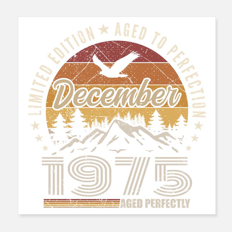 December 1975 Original Edition December Gift Poster 8" x 8" (20x20 cm)