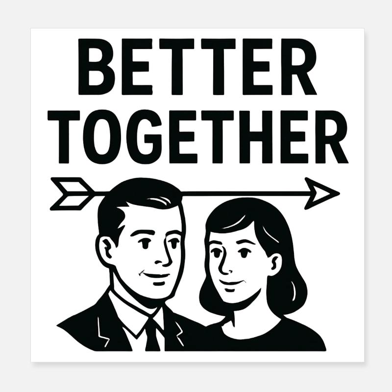 Liebe in der Ehe - Gemeinsam besser Poster 20x20 cm
