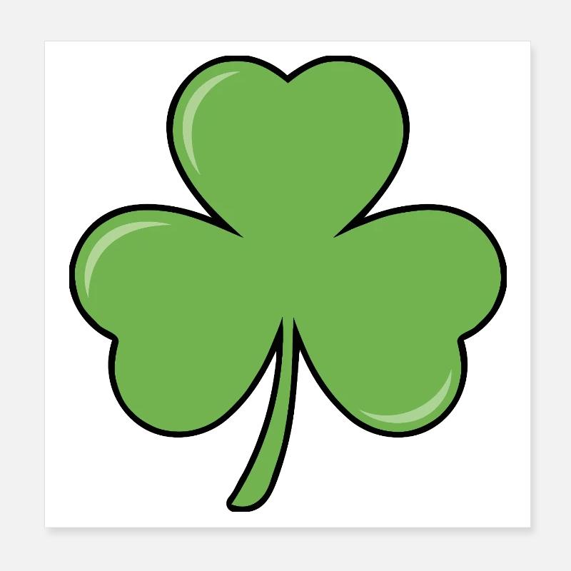 Trèfle d’Irlande Poster 20 x 20 cm