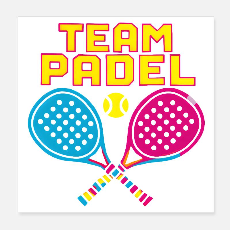 Paddle Team Néon Poster 20 x 20 cm