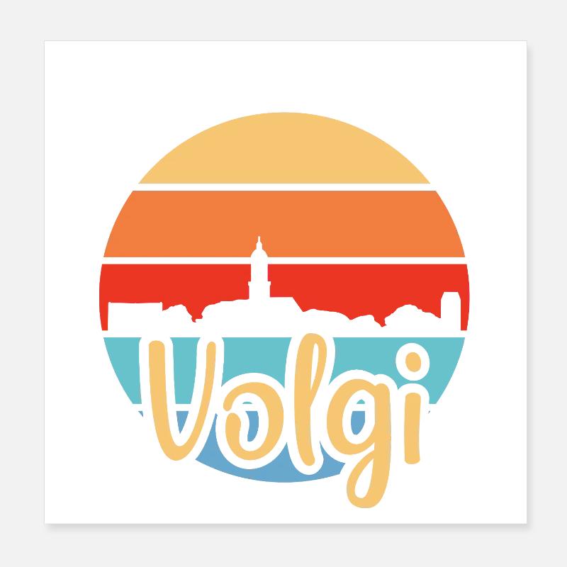 Volkach | Volgi | Main loop - Poster 8" x 8" (20x20 cm) - white