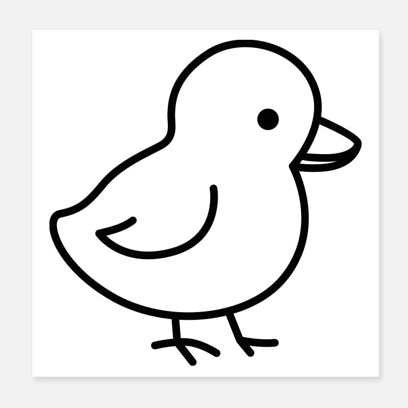 Un petit poussin mignon, adapté à Pâques Poster 20 x 20 cm