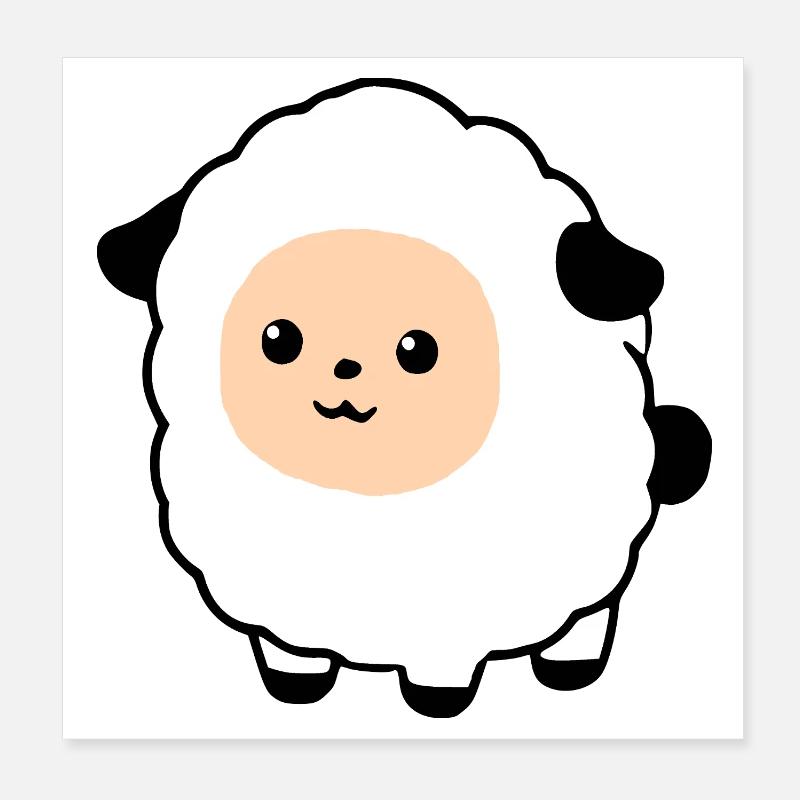 Schaf Schäfchen Lamm Poster 20x20 cm