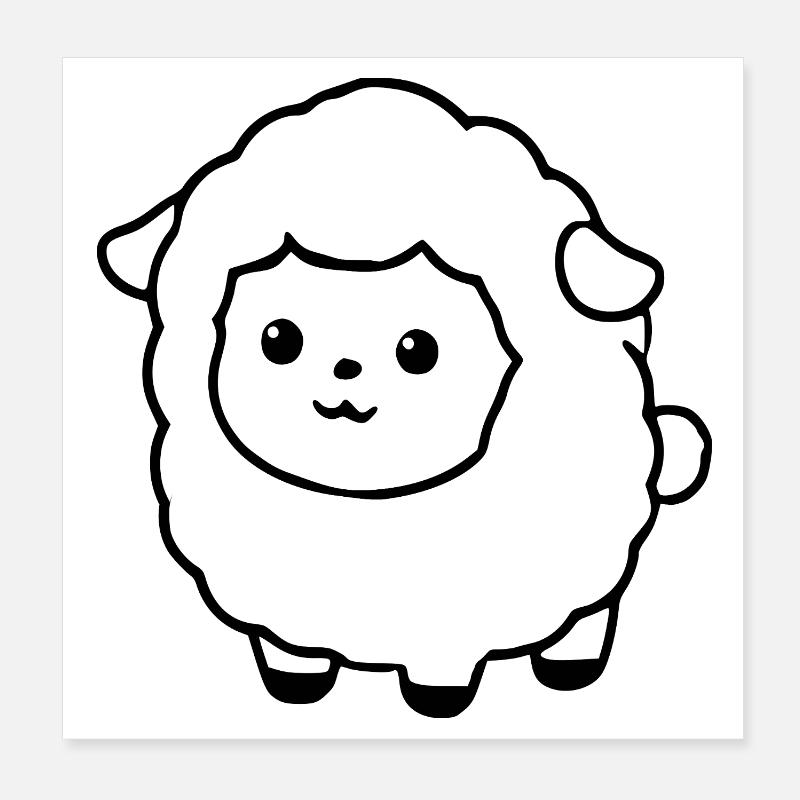 Schaf Schäfchen Lamm Poster 20x20 cm