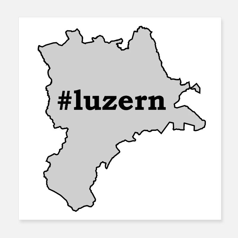 LU Lucerne Poster 8" x 8" (20x20 cm)