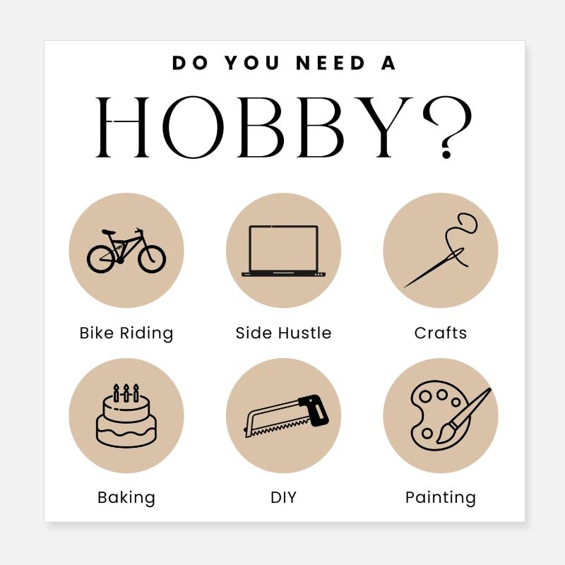 Hobby-Modus an Poster 20x20 cm