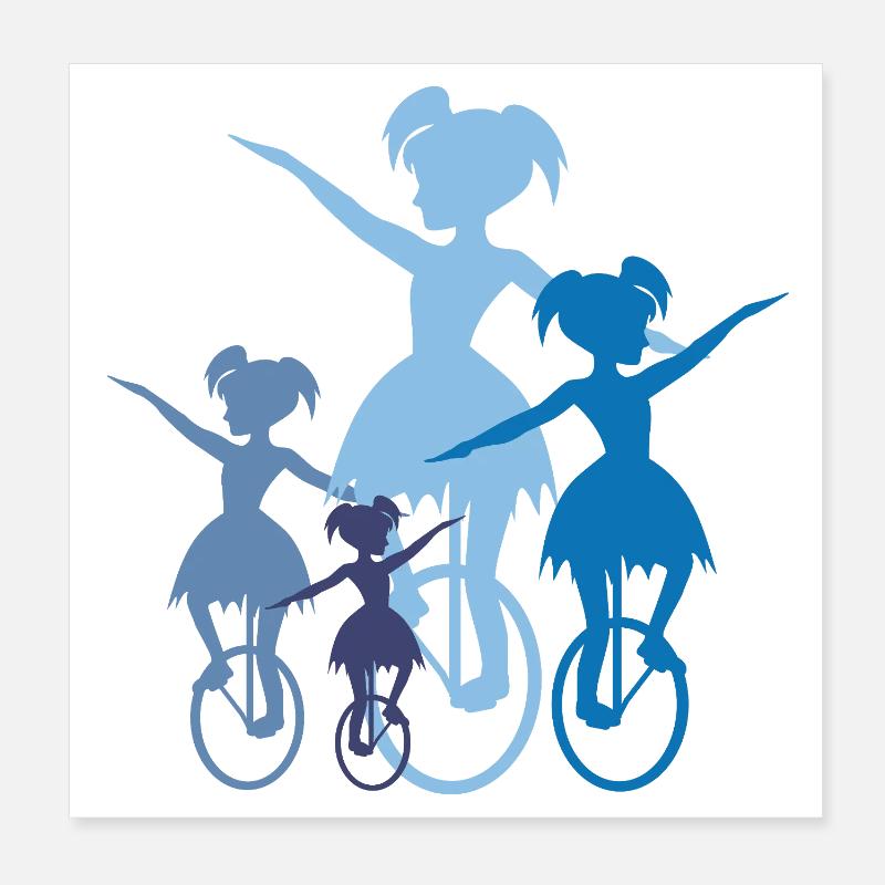 Unicycle | Style libre monocycle Poster 20 x 20 cm
