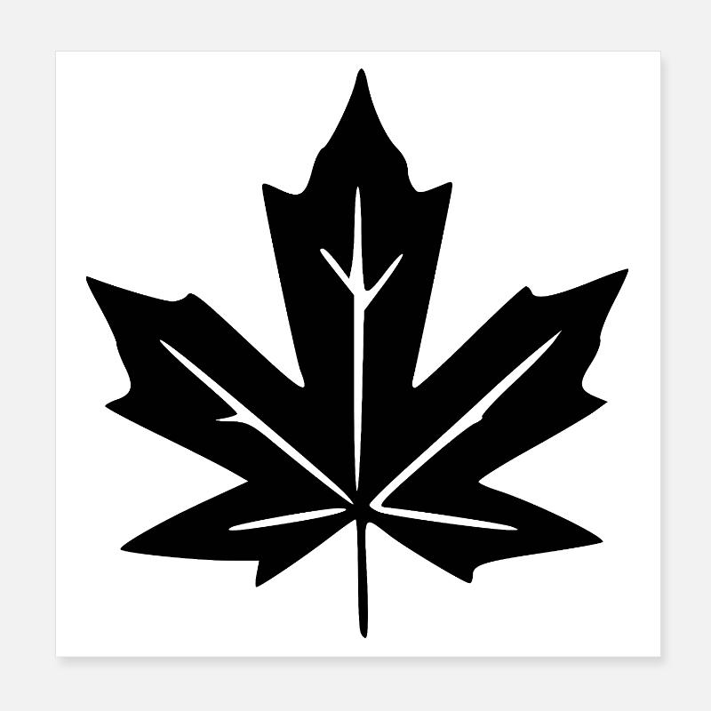 Maple Leaf Leaves Gift Nature Lover Poster 8" x 8" (20x20 cm)
