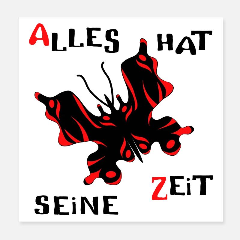 Schmetterling Poster 20x20 cm