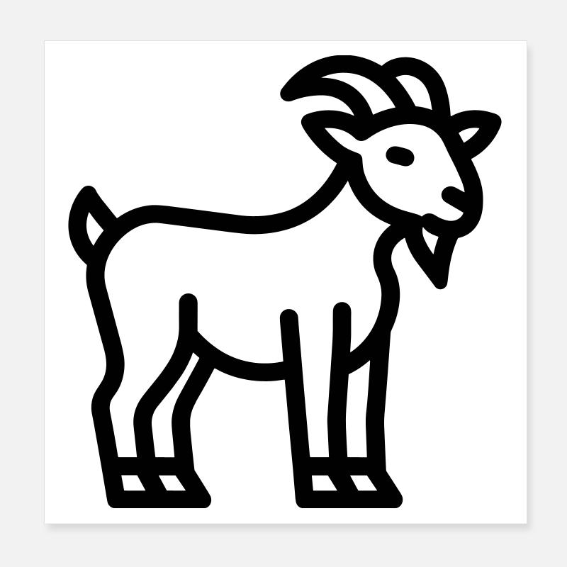 Ziege Poster 20x20 cm