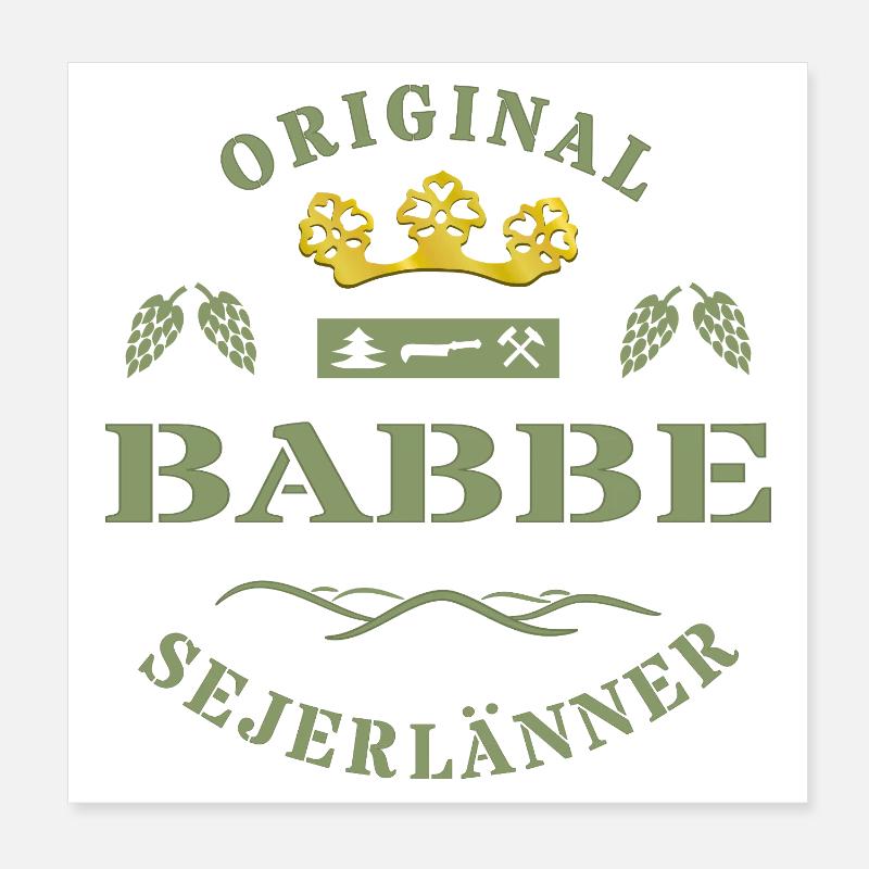 Sejerlaenner Babbe Siegerländer Sire Siegerland Poster 20 x 20 cm