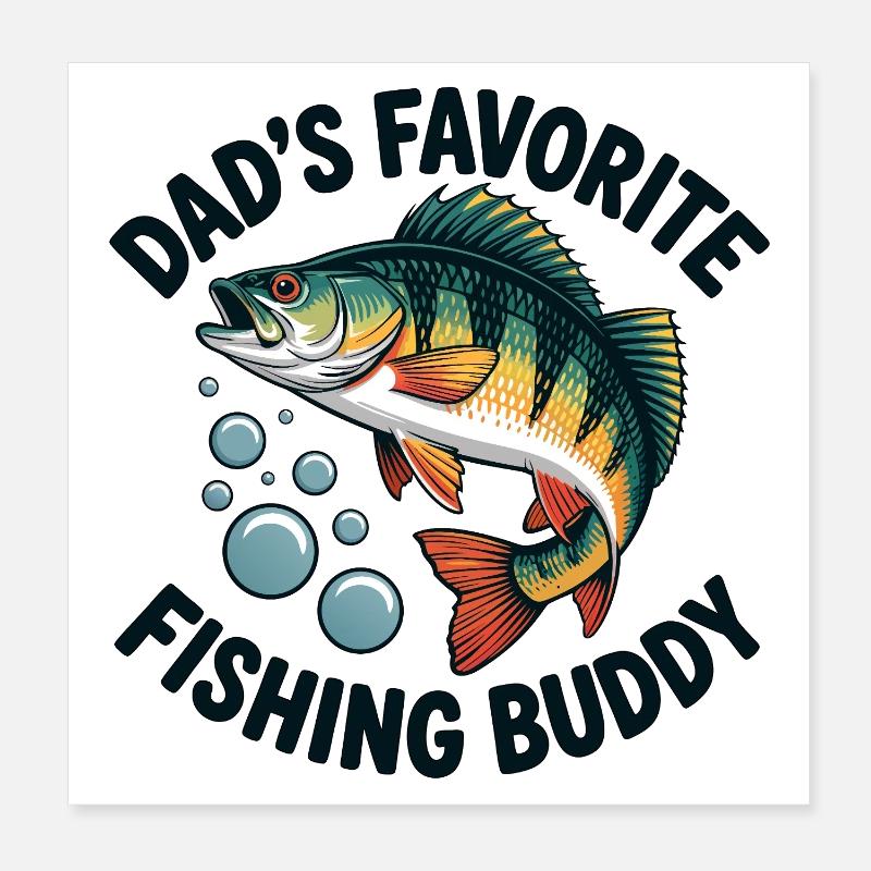 Papa's Angler Buddy Poster 8" x 8" (20x20 cm)
