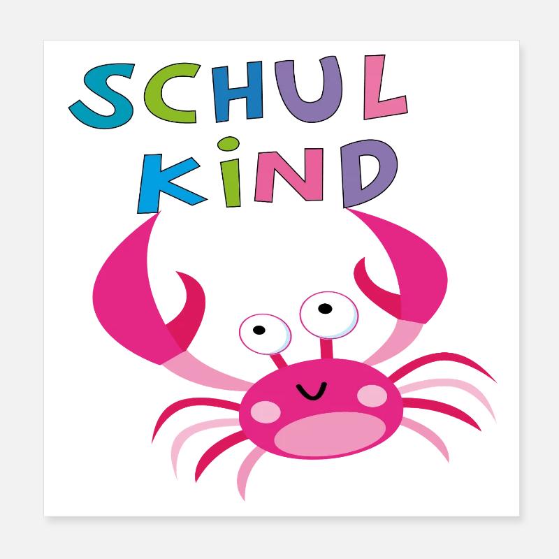 Schulkind  Poster 20x20 cm