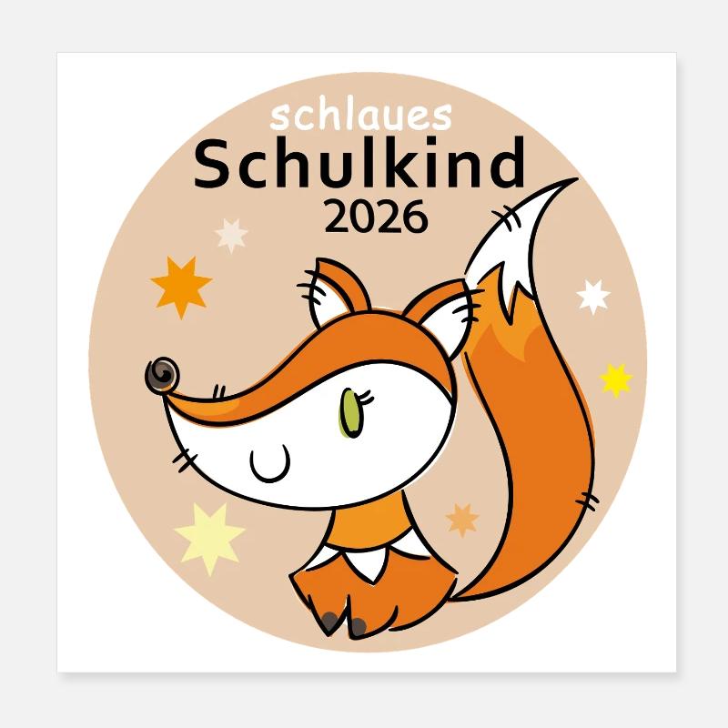 Schulkind 2026  Poster 20x20 cm