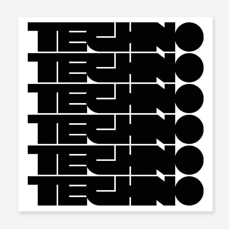 Techno-Bold-Logo-Design Poster 20x20 cm