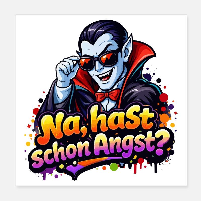 drakula-comic-spruch Poster 20x20 cm