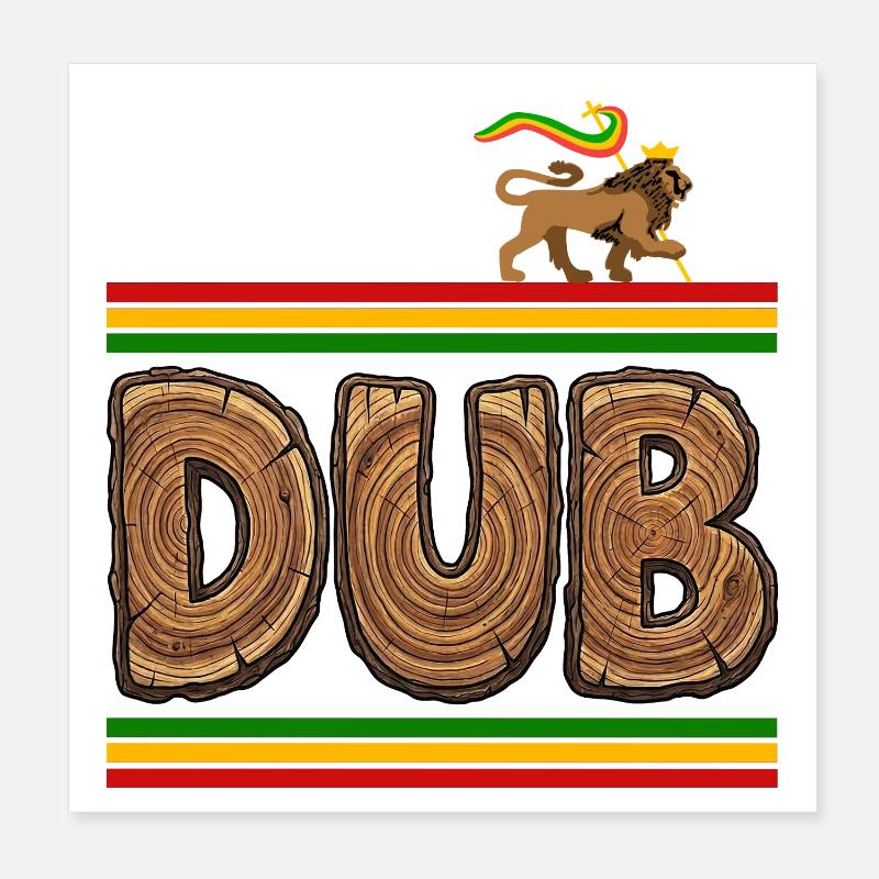 Dub Holz Reggae Poster 20x20 cm