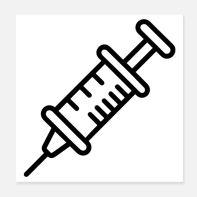 Spritze Poster 20x20 cm