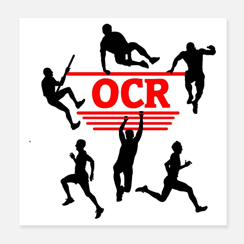 OCR Power – Obstacle Race Design Poster 20x20 cm