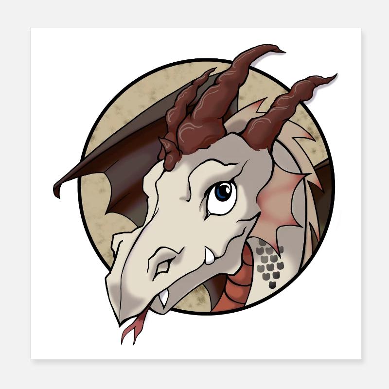 Dragon mignon Poster 20 x 20 cm