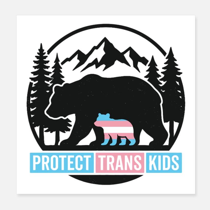 Pride Month LGBT – Schütze trans Kinder Poster 20x20 cm