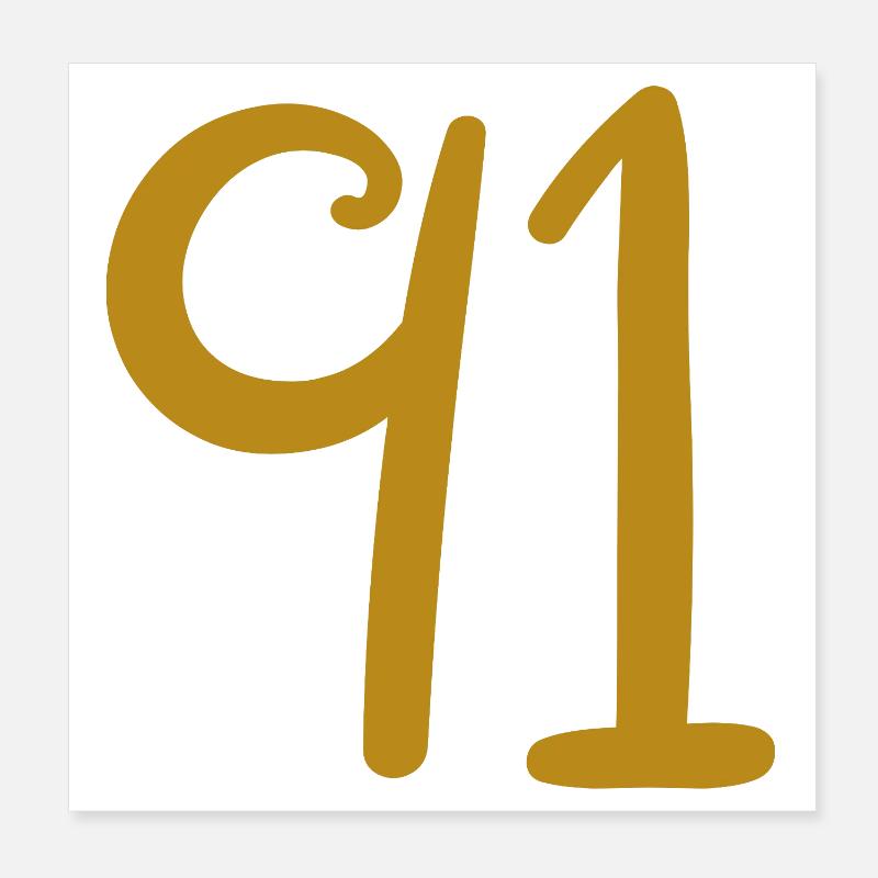 91 Poster 20 x 20 cm