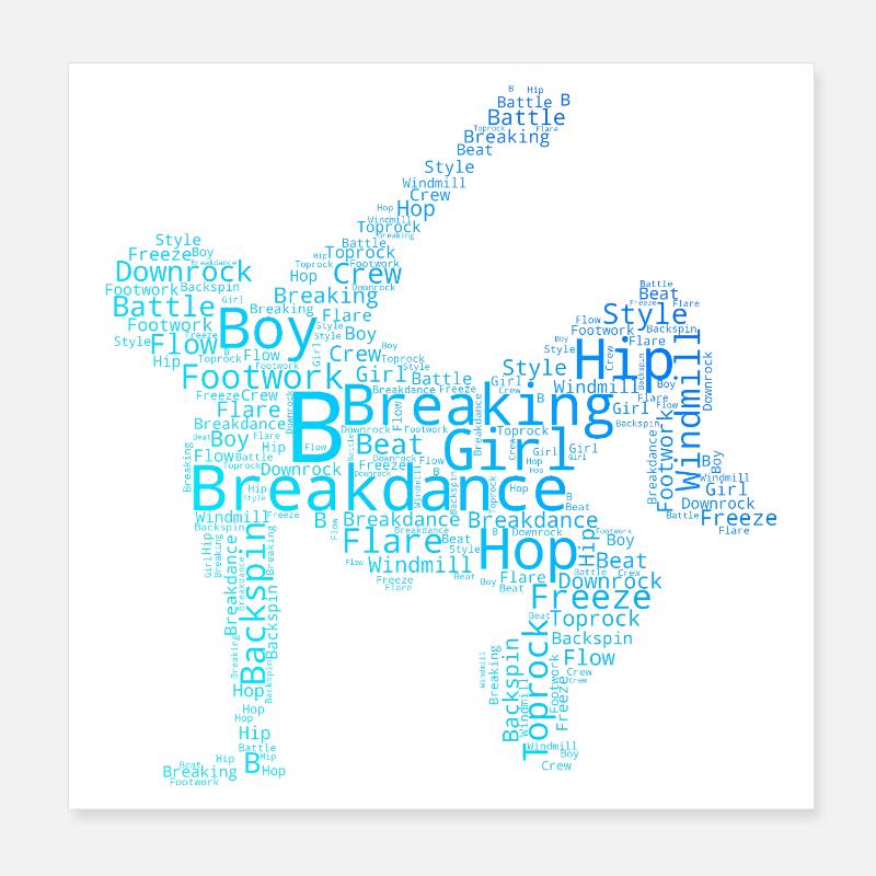 Les danseurs hip-hop et le breakdance vont ensemble Poster 20 x 20 cm
