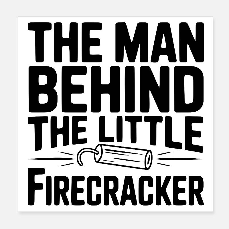 The Man Behind The Little Firecracker Poster 8" x 8" (20x20 cm)