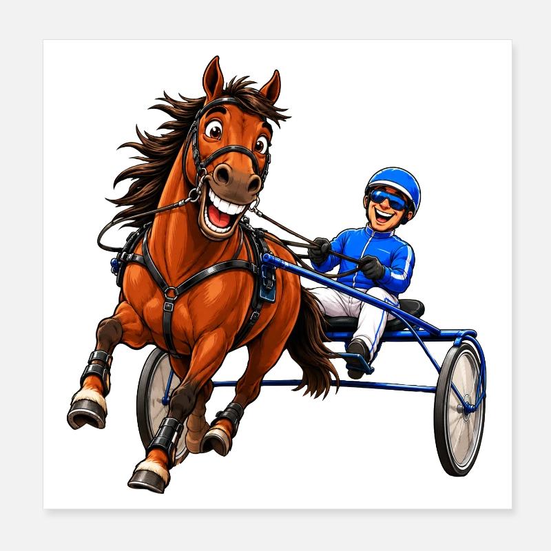 Trotteur Rieur Poster 20 x 20 cm