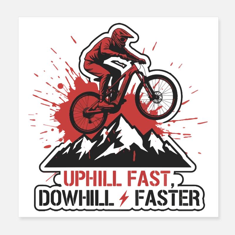 E-VTT Trash Polka Mountain Biker Poster 20 x 20 cm
