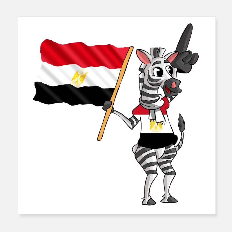 Ägypter Zebra Poster 20x20 cm