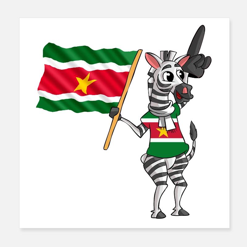 Surinamer Zebra Poster 20x20 cm