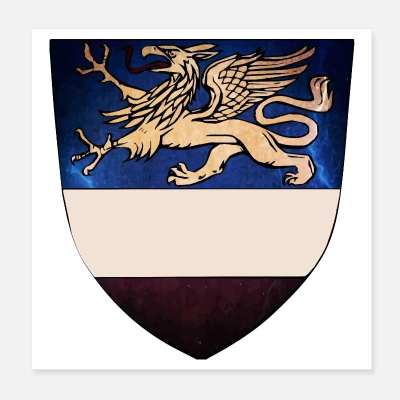 Rostocker Wappen-Variante Poster 20x20 cm