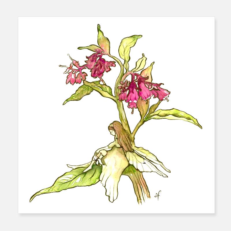 Comfrey and his elf Poster 8" x 8" (20x20 cm)