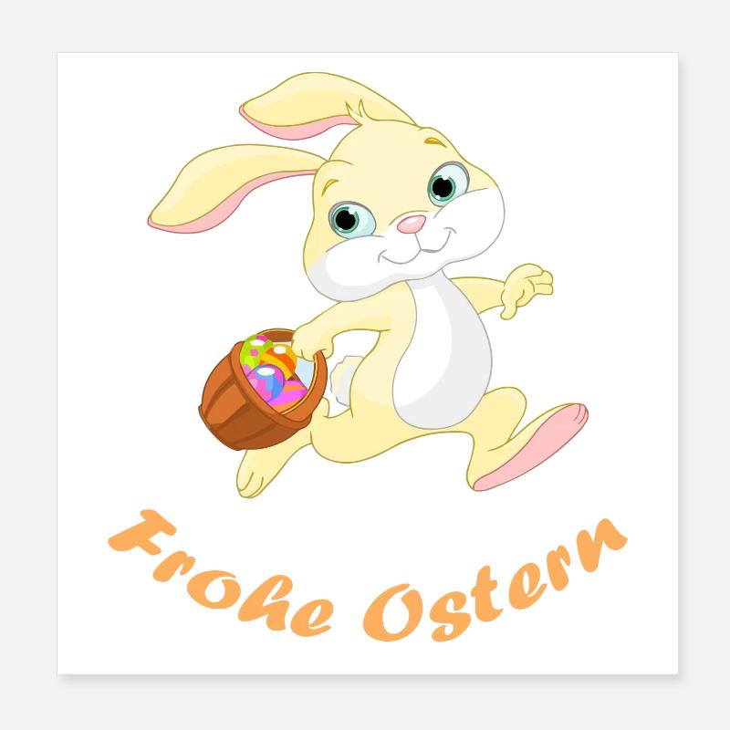 Easter - Poster 8" x 8" (20x20 cm) - white