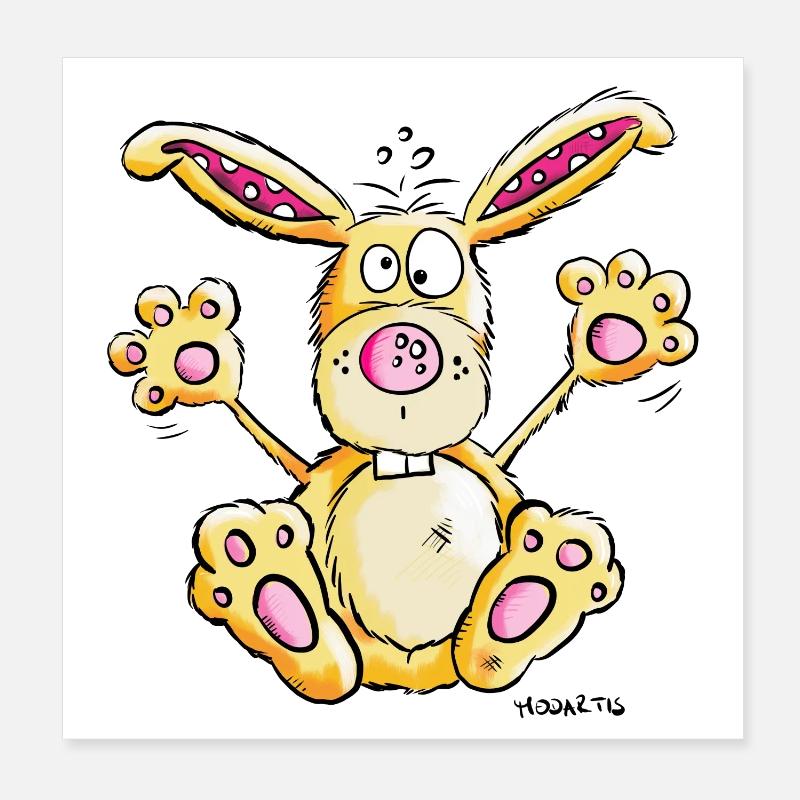 Happy Bunny Poster 20 x 20 cm