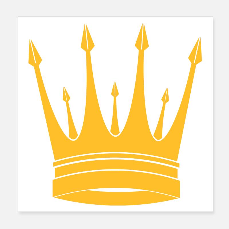 Couronne / Roi / Crown / King Poster 20 x 20 cm