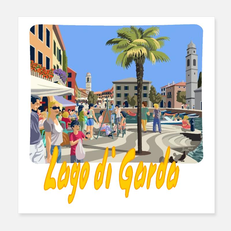 Lake Garda Poster 8" x 8" (20x20 cm)