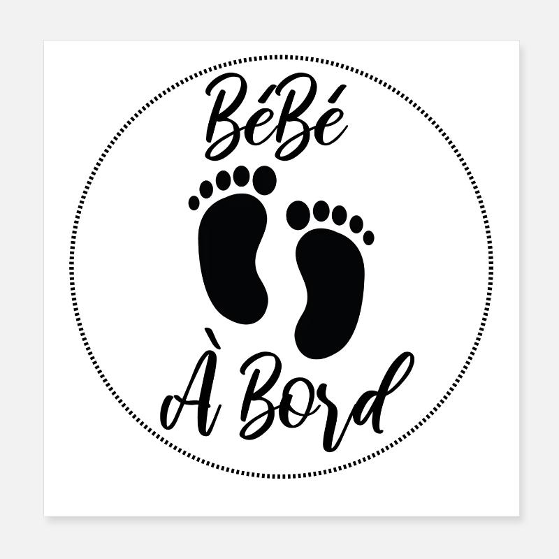 Bébé à bord grossesse Poster 20 x 20 cm
