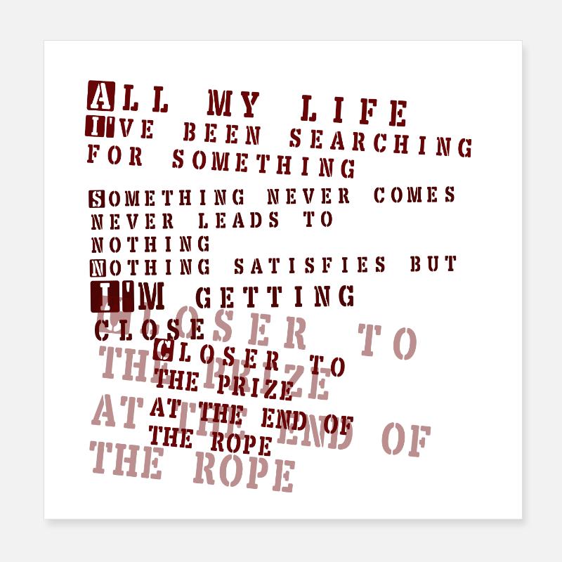 toute ma vie - foo fighters Poster 20 x 20 cm