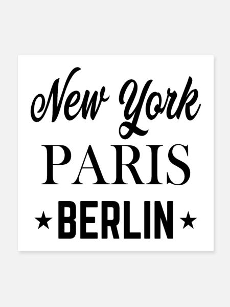 Top cities in the world - Poster 8" x 8" (20x20 cm) - white - Front