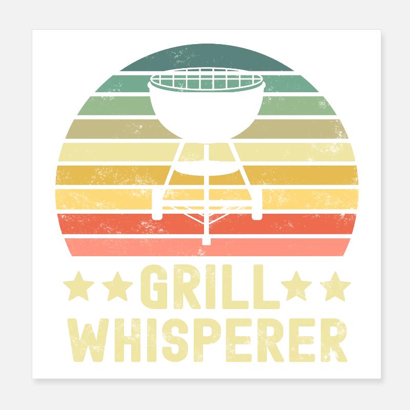 Grill Grill Grill King Poster 8" x 8" (20x20 cm)